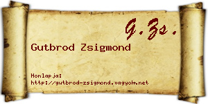 Gutbrod Zsigmond névjegykártya